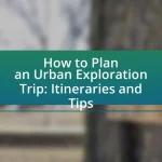 How to Plan an Urban Exploration Trip: Itineraries and Tips